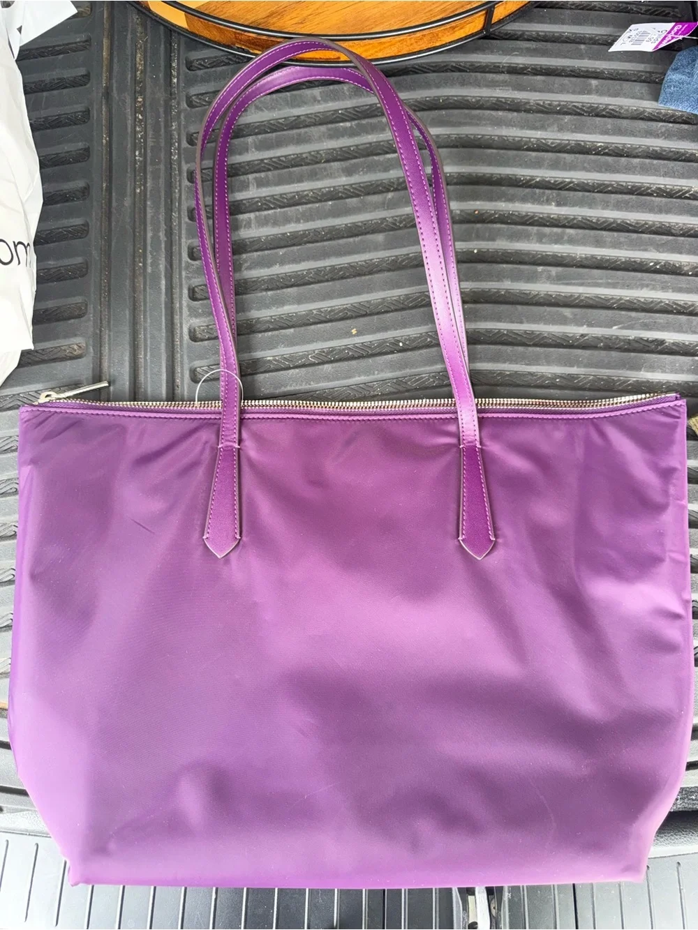kate spade purple tote bag with double shoulder straps - Picture 2 of 4